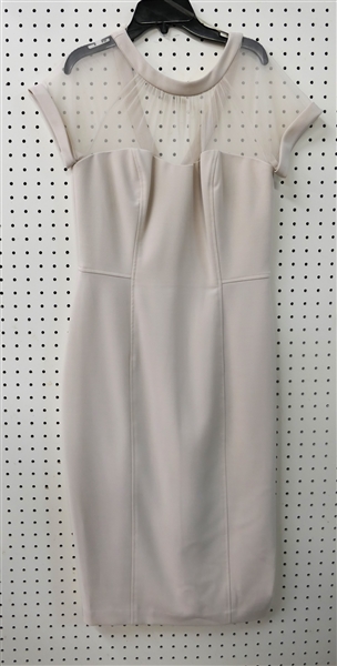 Maggy London Pale Pin Dress - Size 8 - Small Hole Near Zipper