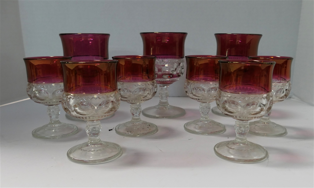 10 Kings Crown Goblets - 3 -5 3/4" Inch and 7 -4 1/2"  Inch  