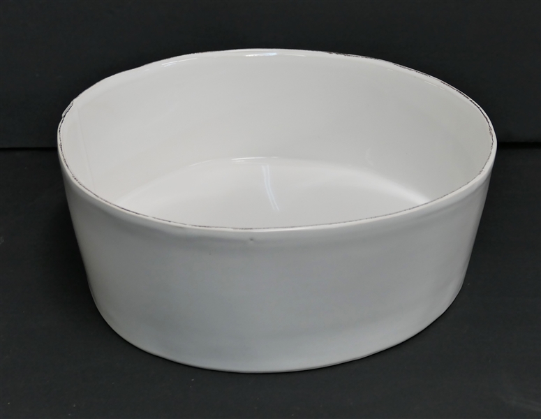 Large Vietri "Lastra" White Bowl - Measures 4" Deep 10 1/2" Across