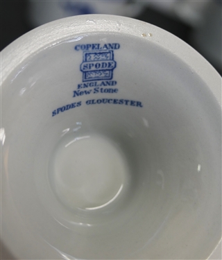 3 Pieces Copeland Spode - Spode's Gloucester - Tea Pot - Missing Lid, Creamer, and Sugar Bowl with Lid - Creamer Measures 5 Tall 