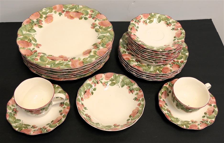 25 Pieces of Nikko "Precious" Tableware including 7 Dinner Plates, 5 Dessert Plates, Cup & Saucers, and Bowls