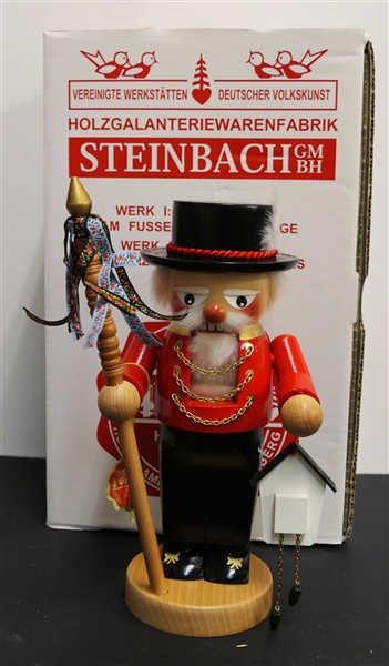 Steinbach "Chubby Black Forester" Hand Crafted German Nutcracker in Original Box - Original Hang Tag on Art - Nutcracker Measures 10 1/2" Tall 