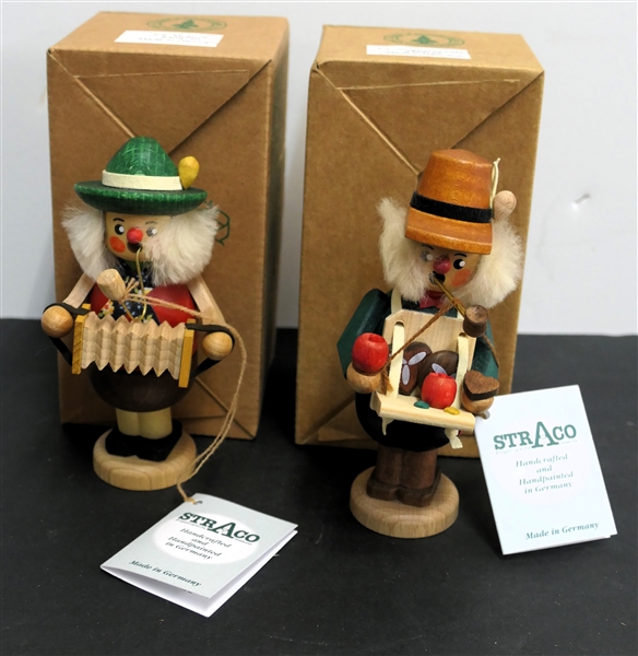 2 - Kaden StrAco Germany Incense Smokers - "Musician" and "Gingerbread Man" Both in Original Boxes with Tags - Hand Painted and Hand Crafted in Germany - 5.5" - Both Unused