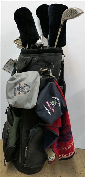 Ladies Golf Clubs in B. Sport CCN Bag - with US Open Pouches - 11 Lady Cobra Clubs and Putters, Super Titanium Balls, Gloves