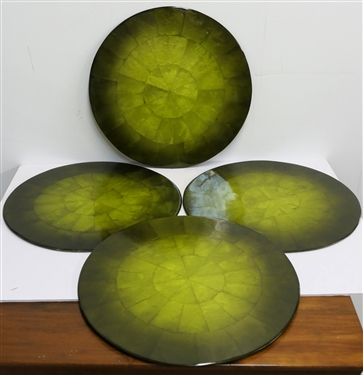 4 -Green Kim Seybert NYC Capiz Shell Placemats - Made of with Capiz Shells