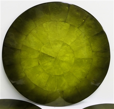 4 -Green Kim Seybert NYC Capiz Shell Placemats - Made of with Capiz Shells