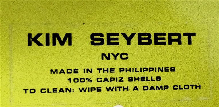4 -Green Kim Seybert NYC Capiz Shell Placemats - Made of with Capiz Shells