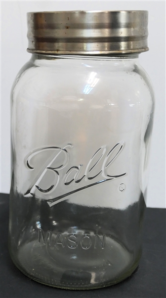 Ball Mason Storage Jar with Lid - Measures 11 1/4" Tall 