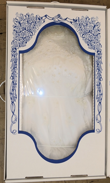 Beautifully Beaded Wedding Gown - Professionally Preserved in Storage Display Box