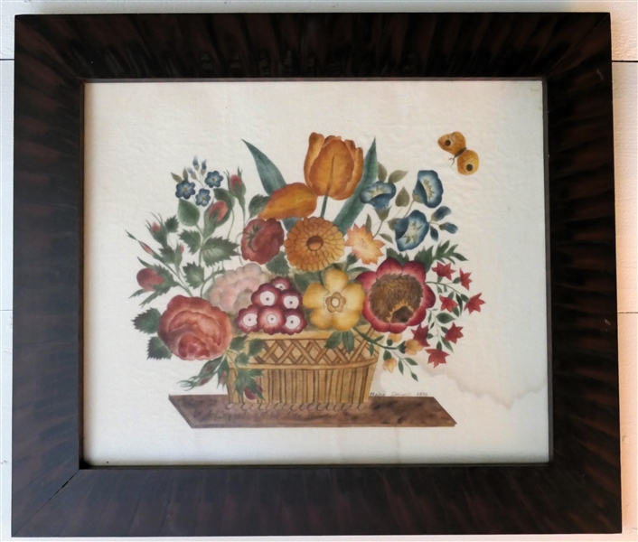 Elaine Dalzell Theorem Painting Dated 1976 - Nicely Framed - Frame Measures 19 1/2" by 22 1/2"