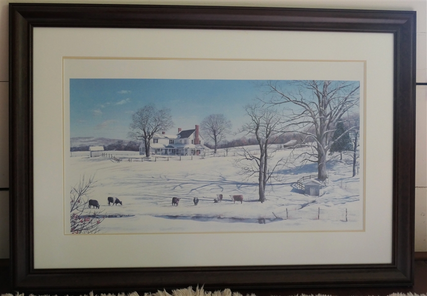 "Winter Shadows" by  William Mangum Print - Beautifully Framed and Matted - Frame Measures 30" by 43"