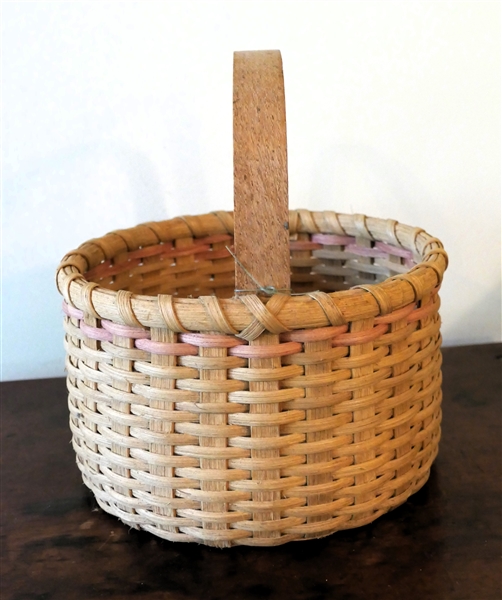 Handmade Oak Split Basket - Measures 5 1/2" Tall 8 1/2" Across