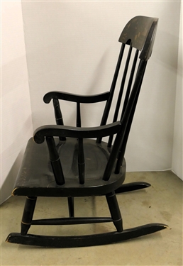 Child's Nichols and Stone Rocker - Stencil Decorated - Chair Measures 27 Tall 15 by 14 