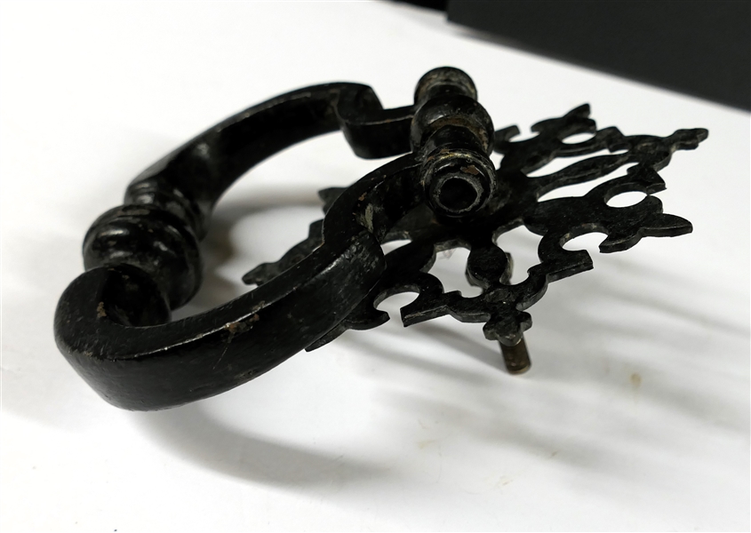 Nineteenth Century Iron Door Knocker - Measures 6" Long 5" Wide