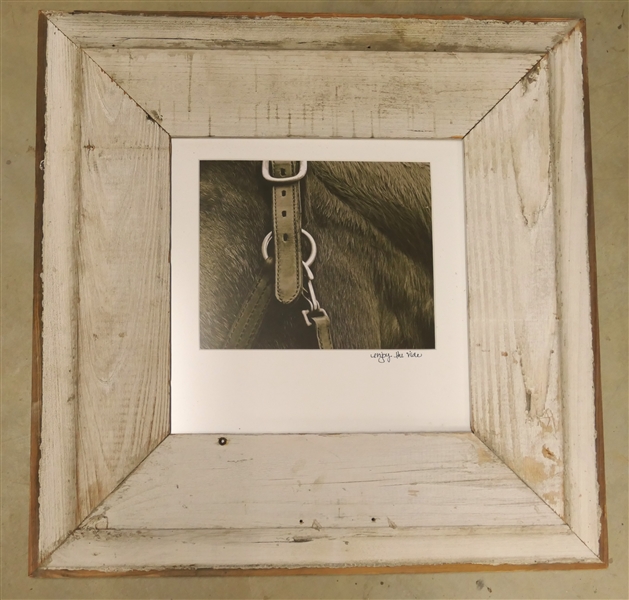 "Enjoy The Ride" Horse Photograph - Framed in Nice Reclaimed Wood Frame - Frame Measures - 23 1/2" by 23 1/2" 