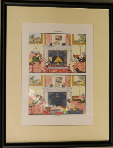 "Grandchildren - The Dream… The Reality…" Artist Proof Numbered 226/1000 by Anne Tempest 1999 - Framed and Matted - Frame Measures 17" by 13 1/2"