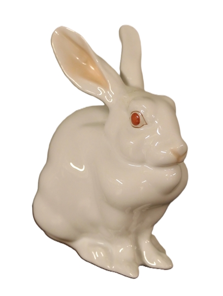 Herend Hungary Hand Painted White Rabbit - Number 15305/C - Measures 5" Tall 