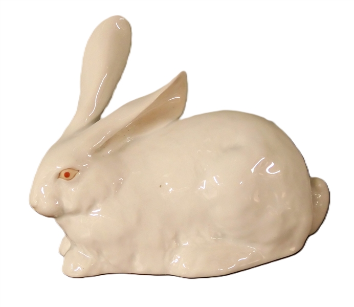 Herend Hungary Hand Painted White Rabbit - Number 753351C - Measures 3" Tall 4" Across