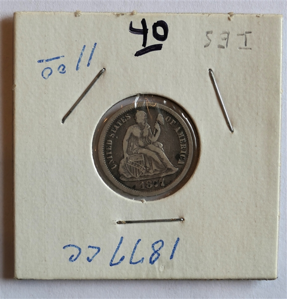 1877 CC (Carson City) Seated Liberty Dime 