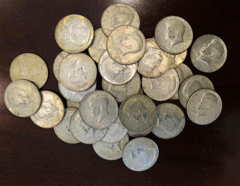 33 - 40% Silver Kennedy Silver Clad Half Dollars