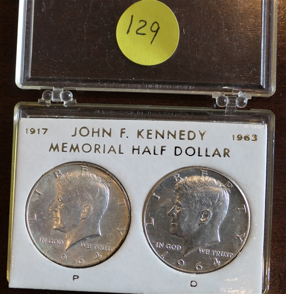 John F. Kennedy Memorial Half Dollars - 1964 P and 1964 D 