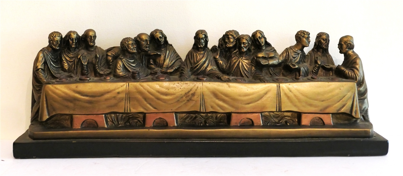 Silvestri Bros. Chalkware "Last Supper" Statue - Measures 6" tall 18 1/2" Long