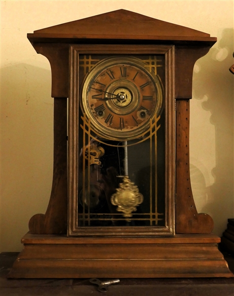 Sessions Mantle Clock with Alarm - Fancy Pendulum - Clock Case Measures 15" tall 15" by 5" 