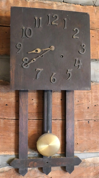 Mission Style Oak Wall Clock 