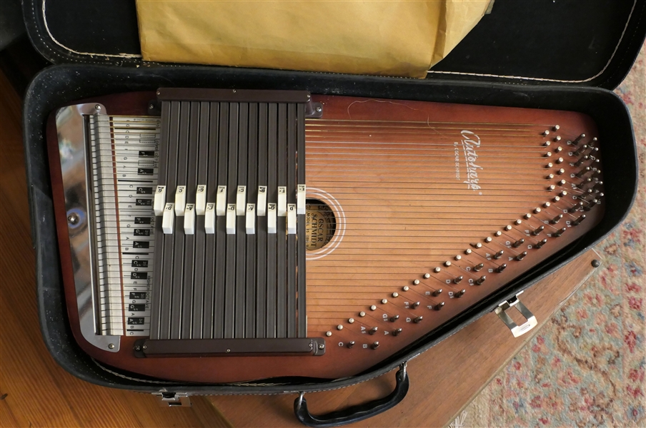 Oscar Schmidt Autoharp - Model 15 - In Fitted Case with Music Book