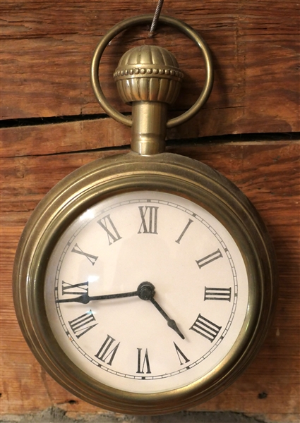 Brass Alarm Clock - Made in India - Clock Measures 6" Across