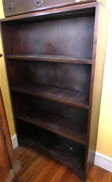 Mahogany Finish Book Case - Measures 48" Tall 30" by 8" 