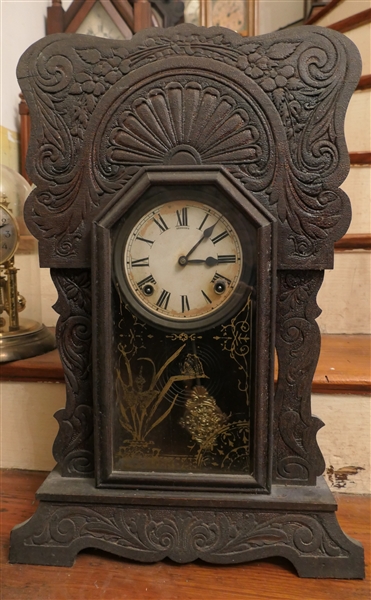 Fancy Original Finish Sessions Mantle Clock - Pretty Pendulum - Clock Was Serviced in 2009 - With Key and Pendulum 