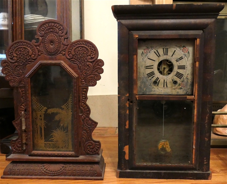 2 Mantle Clocks for Parts - Cases, Works, Pendulums