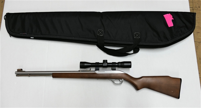 The Marlin Firearms Co. Model 60SB - Micro Groove Barrel - .22 LR Bolt Action Rifle with Scope - Serial Number MN36995B - With Soft Case 