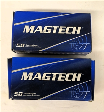 2 Full Boxes of 50 Magtech 9mm Luger Bullets