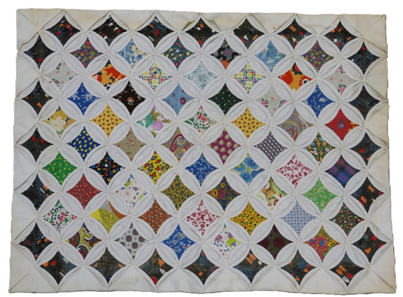 Cathedral Windows Lap Quilt - Quilt Measures 25" by 19"