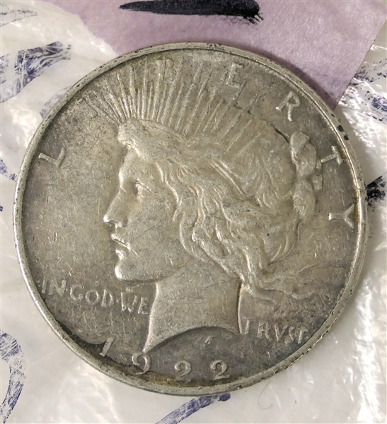 1922 P Peace Silver Dollar 