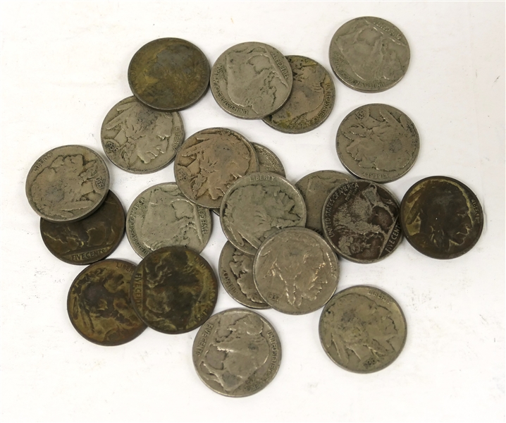 21 Buffalo Nickels 