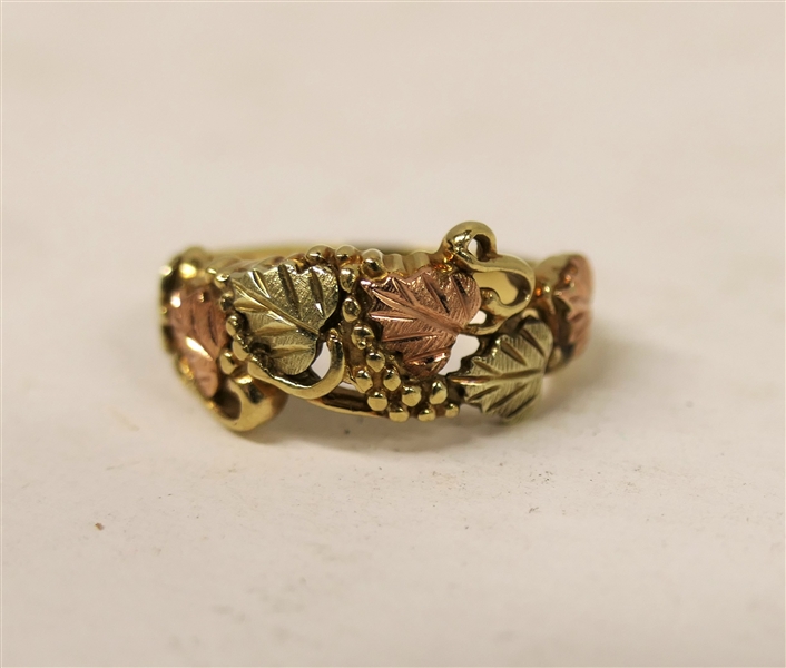 Pretty 12kt Black Hills Gold Ring  - Size 6 - Weighs 3.2 Grams 