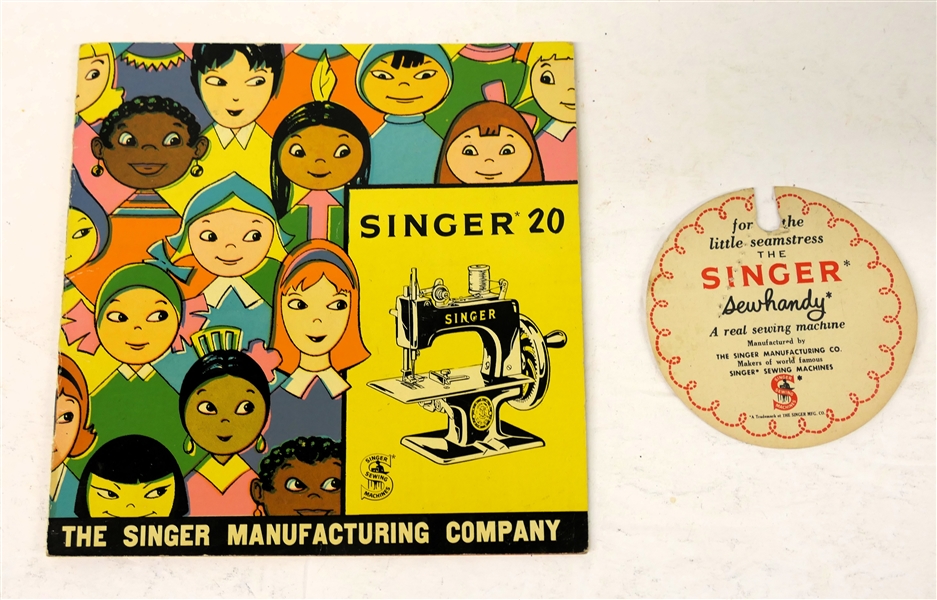 1955 Singer 20 - The Singer Manufacturing Company Manual and Singer Hang Tag 