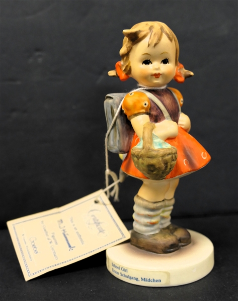 "School Girl" Hummel Figure - Number 81 2/0 - Goebel W. Germany - With Original Hang Tag - Figure Measures 4 1/2" Tall 