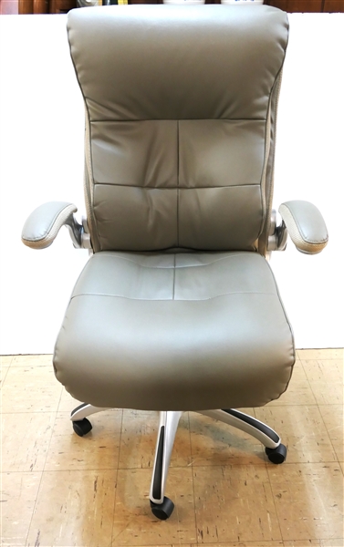 Very Nice Ergonomic Adjustable Desk Chair - Manufactured in 2021 - Putty Color Bonded Leather