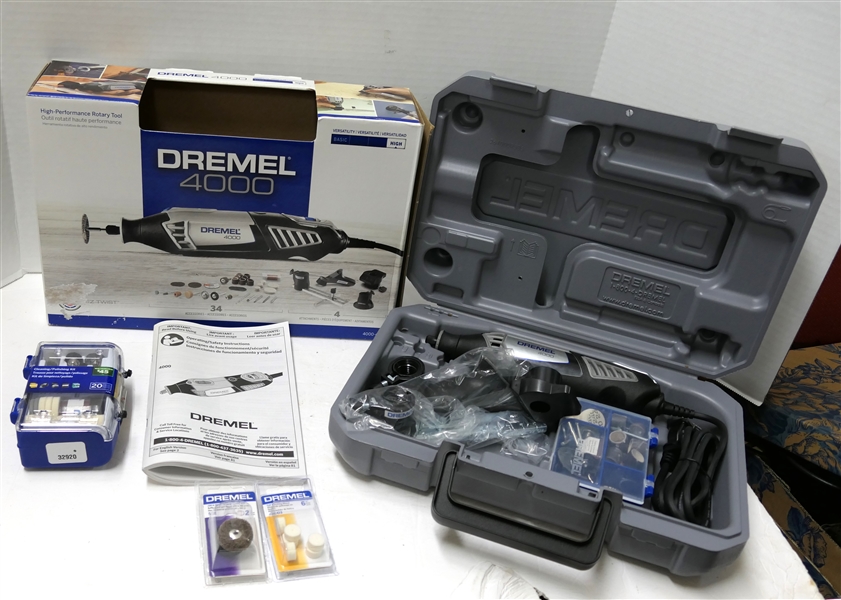 Dremel 4000 - Dremel Tool Kit with Hard Case and Additional Attachments 