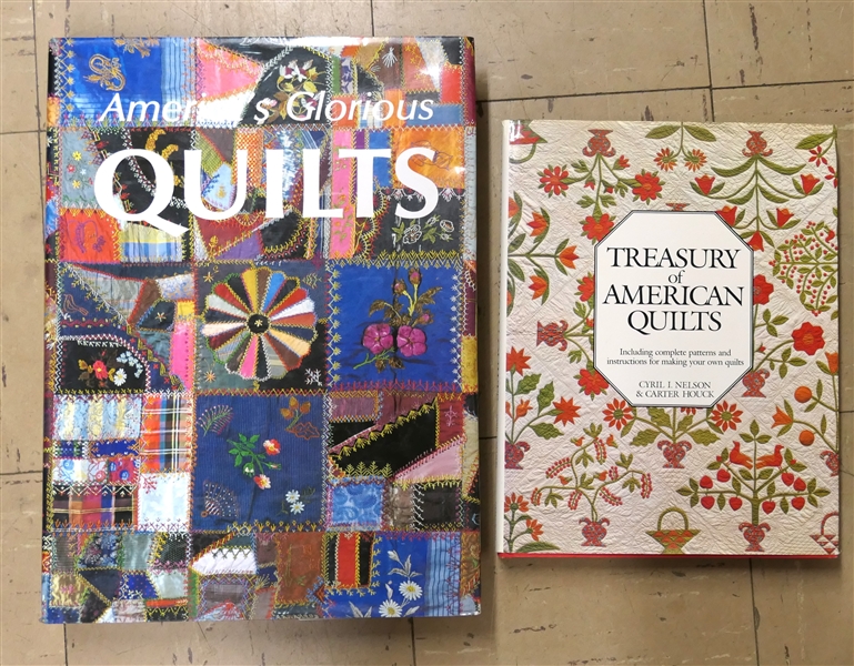 2 Hardcover Quilt Books " Americas Glorious Quilts" and "Treasury of American Quilts" 