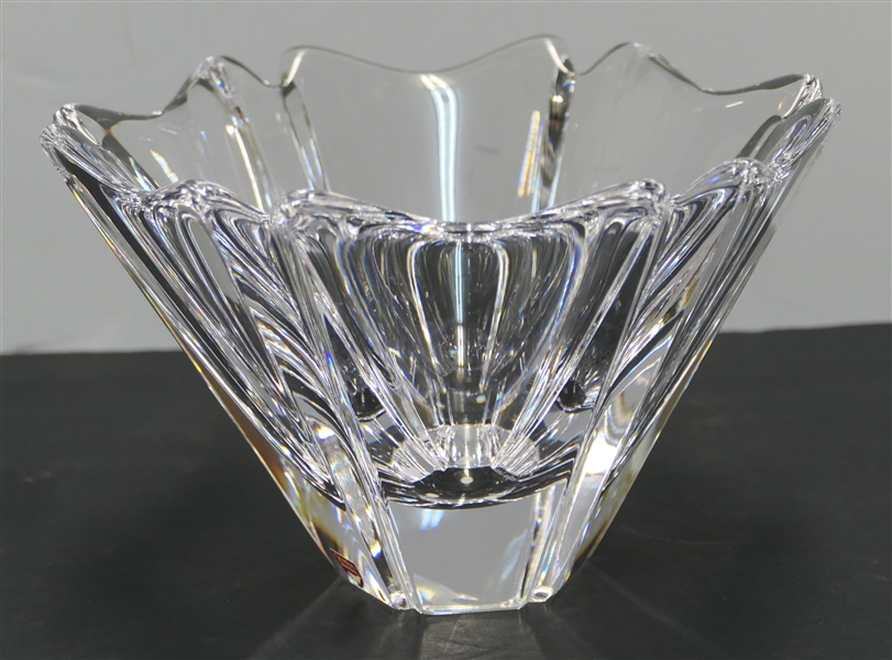 Large Orrefors "Orion" Crystal Bowl - Measures 5 1/4" tall 8" Across