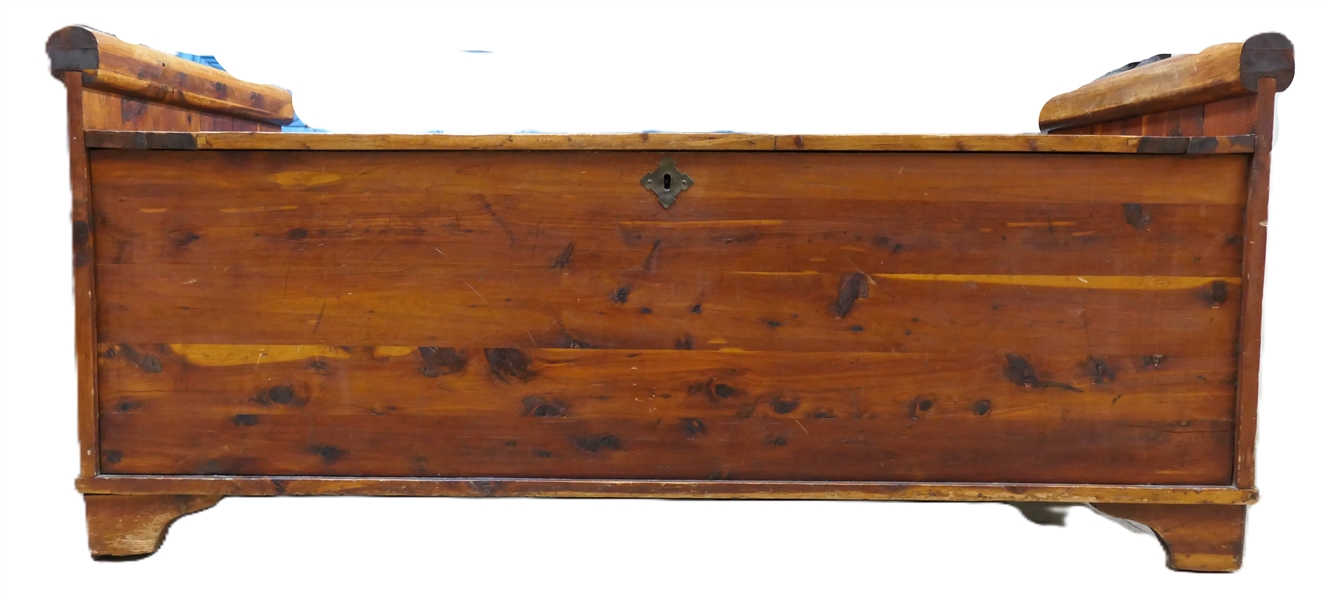 Cedar Chest Bench - Lift Top - Rolled Ends - Measures 22" Tall 49" by 21" 