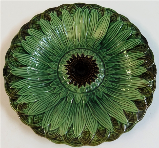 19th Century Majolica Flower Plate - Measures 8 1/2" Across