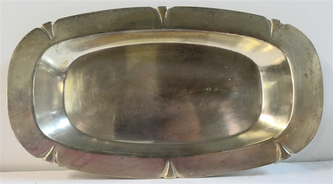 Oblong Sterling Silver Bread Tray - Marked Sterling - Measures 11" by 6 1/4" - Weighs 279.9 Grams 