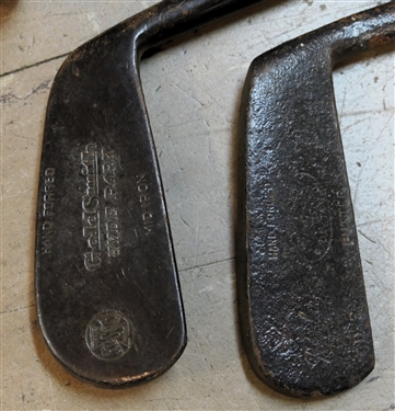 3 Putters - 2 Hickory Shaft - Gold Smith - Hyde Park and Hand Forged Putter and Overspin Ace Belonging to Griswold Smith - Greensboro Country Club