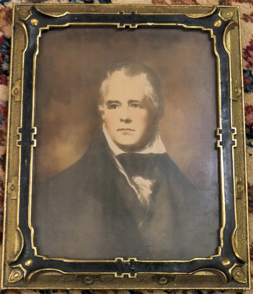 Portrait Print of Sir Walter Scott - Framed - Frame Measures 10 3/4" by 8 1/2" 